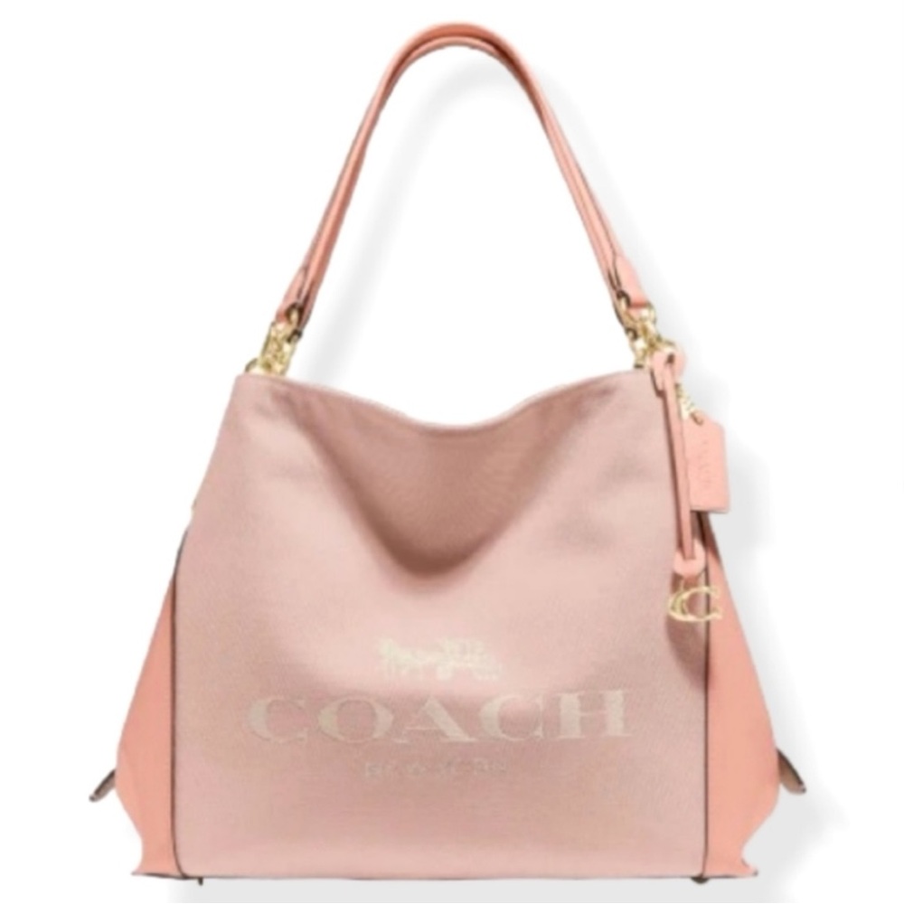 Coach Dalton 31 Faded Blush Horse and Carriage Bag Jacquard Shoulder Bag